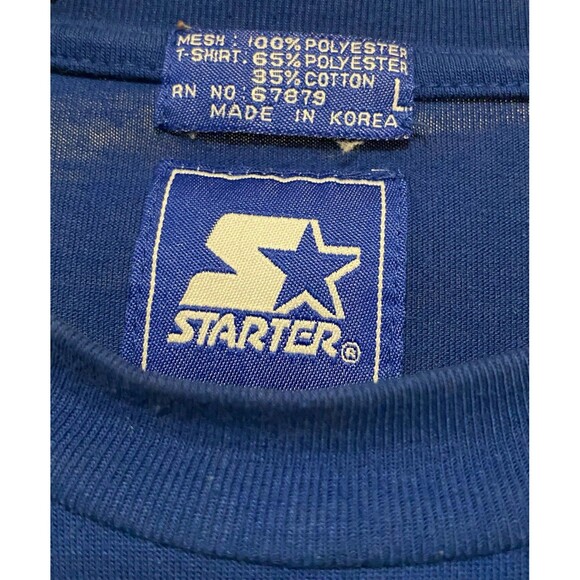 Vintage RARE STARTER 90s DUKE Blue Devils Mens Jersey T-Shirt NCAA Korea Large - Picture 2 of 16